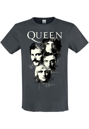 Queen - Amplified Collection - Autographs - T-Shirt - Uomo - carbone