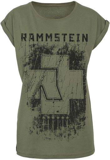 Rammstein - 6 Herzen - T-Shirt - Donna - verde oliva