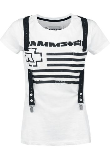 Rammstein - Suspender - T-Shirt - Donna - bianco