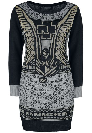 Rammstein - Christmas Dress Gold - Abito media lunghezza - Donna - nero oro