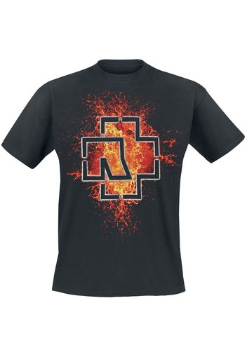 Rammstein - Lava Logo - T-Shirt - Uomo - nero