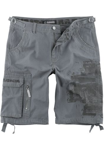 Rammstein - Broken Logo - Shorts - Uomo - grigio