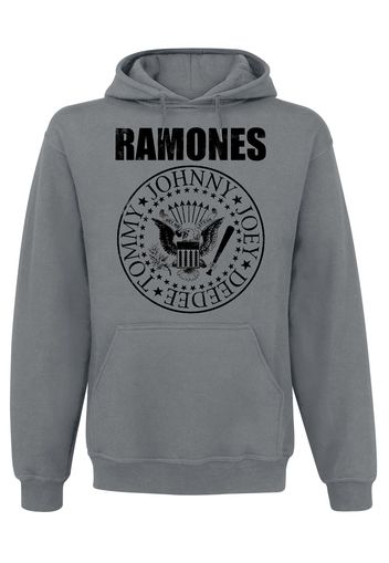 Ramones - Seal - Felpa con cappuccio - Uomo - carbone