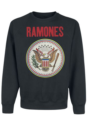 Ramones - Seal Red Font - Felpa - Uomo - nero