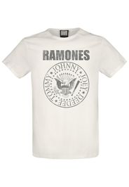 Ramones - Amplified Collection - Vintage Shield - T-Shirt - Uomo - bianco