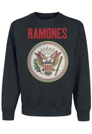Ramones - Seal Red Font - Felpa - Uomo - nero