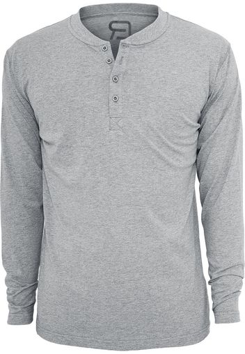 RED by EMP - Basic Henley - Maglia a maniche lunghe - Uomo - grigio sport