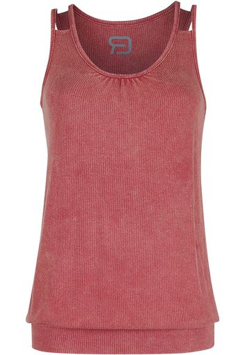 RED by EMP - Geripptes Top - Top - Donna - rosso