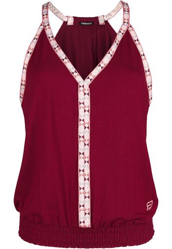 RED by EMP - RED X CHIEMSEE - rotes Top mit bunten Kanten - Top - Donna - rosso