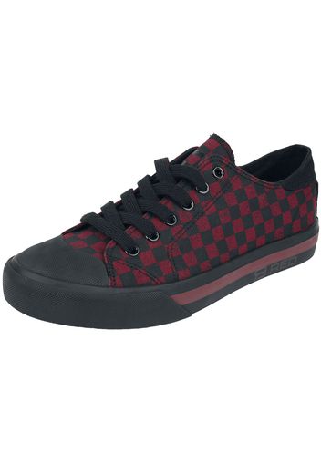 RED by EMP - Sneakers with Chessboard Pattern - Sneaker - Unisex - nero rosso