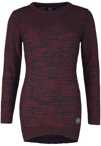 RED by EMP - Melange knitted sweater - Maglione - Donna - bordeaux nero