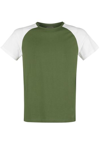 RED by EMP - Raglan Contrast Tee - T-Shirt - Uomo - oliva bianco