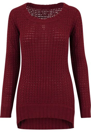 RED by EMP - Long Wideneck Sweater - Maglione - Donna - borgogna