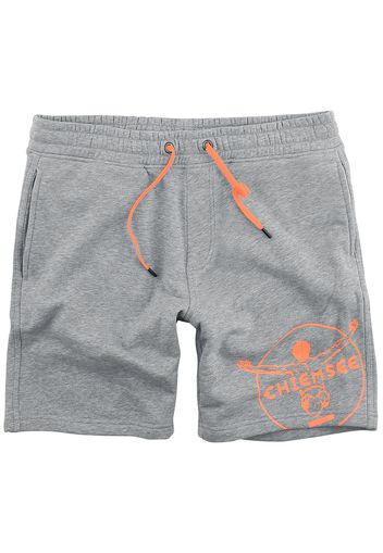 RED by EMP - RED X CHIEMSEE - Grey/Orange Sweat Shorts - Shorts - Uomo - grigio sport