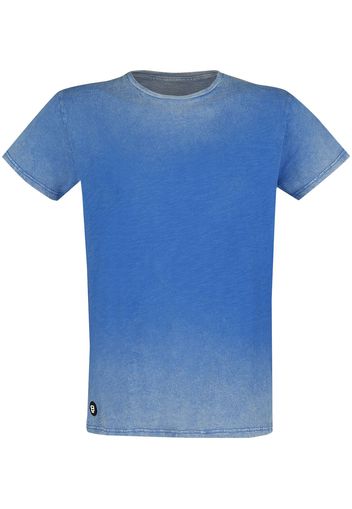 RED by EMP - Blue t-shirt with washing - T-Shirt - Uomo - blu