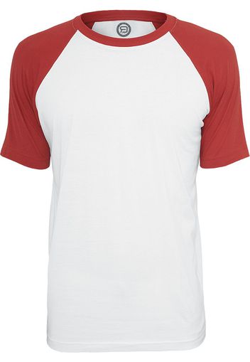 RED by EMP - Raglan Contrast Tee - T-Shirt - Uomo - bianco rosso