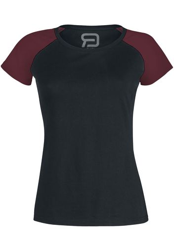 RED by EMP - Short Raglan Road - T-Shirt - Donna - nero bordeaux