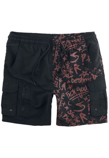 RED by EMP - Swimshorts with Print - Bermuda - Uomo - nero rosso