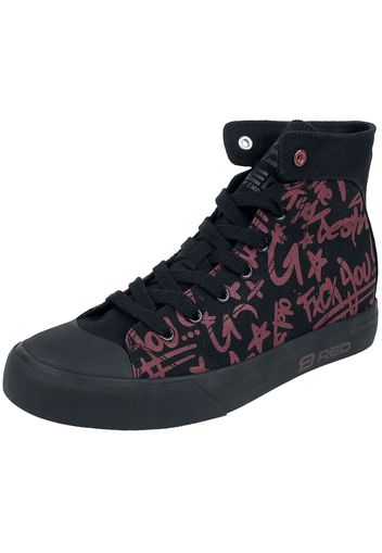 RED by EMP - Sneaker mit Graffiti Schriftzug - Sneakers alte - Donna - nero