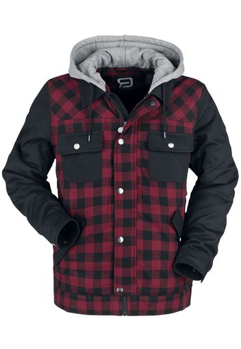 RED by EMP - Black/Red Lumberjack Jacket with Black Sleeves - Giacca invernale - Uomo - nero rosso