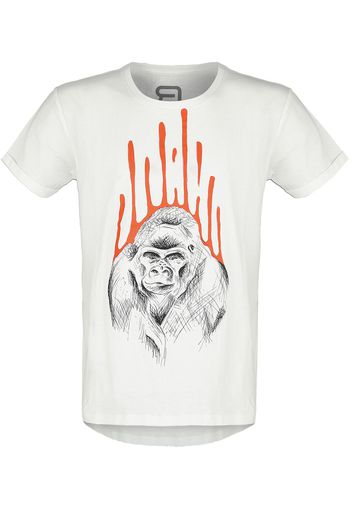 RED by EMP - T-Shirt with Gorilla Print - T-Shirt - Uomo - panna