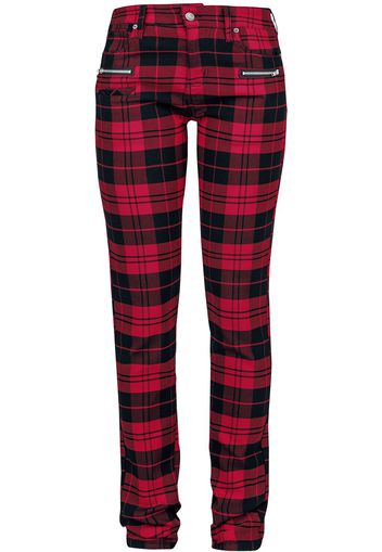 RED by EMP - Skarlett - red/black checked trousers - Pantaloni - Donna - rosso nero