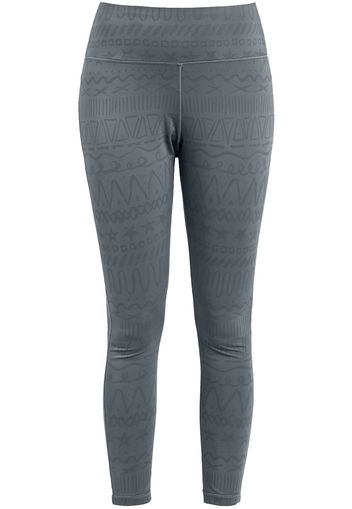 RED by EMP - Sport and Yoga - Grey Leggings with All-Over Print - Leggings - Donna - grigio scuro