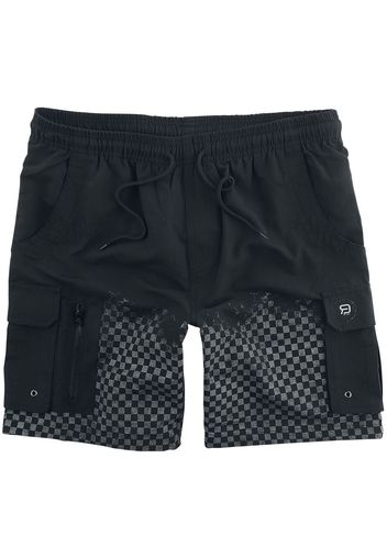 RED by EMP - Swimshorts with Chessboard Print - Bermuda - Uomo - nero