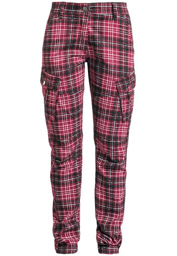 RED by EMP - Tartan Cargohose - Pantaloni modello cargo - Donna - rosso nero bianco