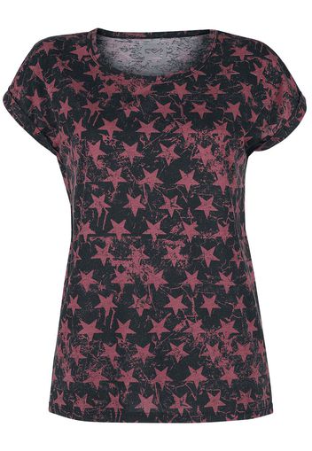 RED by EMP - Ladies Extended Shoulder Tee - T-Shirt - Donna - nero