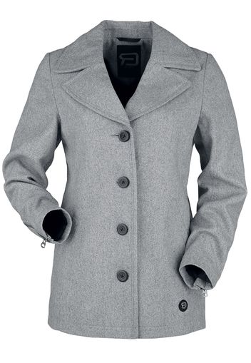 RED by EMP - Short Grey Button-Up Coat - Cappotto corto - Donna - grigio