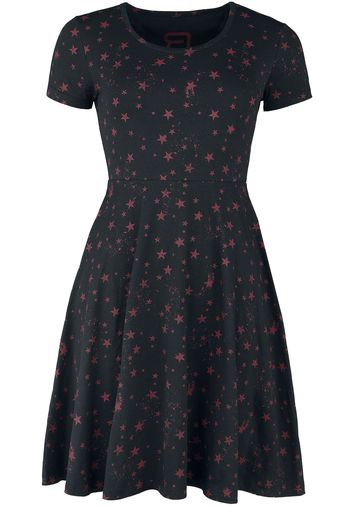 RED by EMP - Dress with all-over star print - Miniabito - Donna - nero rosso