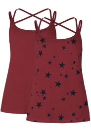 RED by EMP - Girl-Tops Doppelpack mit Sternen - Top - Donna - rosso