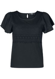 RED by EMP - T-Shirt with Lace - T-Shirt - Donna - nero