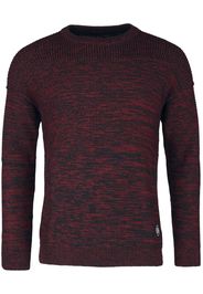 RED by EMP - Melange knitted sweater - Maglione - Uomo - nero bordeaux