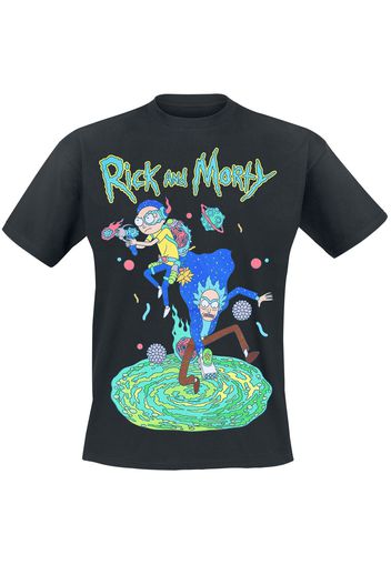 Rick And Morty - Space Rangers - T-Shirt - Uomo - nero