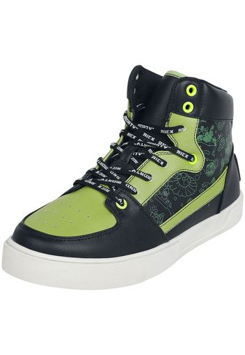 Rick And Morty - Galactic - Sneakers alte - Uomo - nero verde