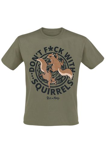 Rick And Morty - Don't F*ck With Squirrels - T-Shirt - Uomo - cachi