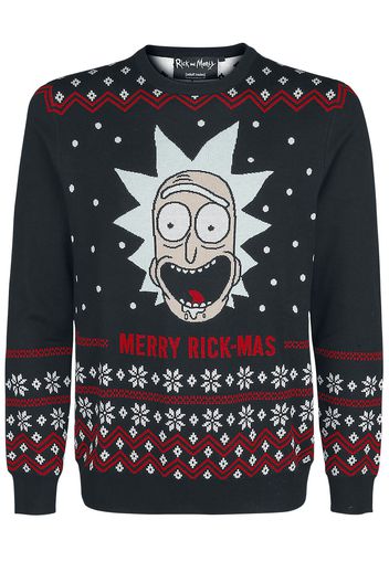 Rick And Morty - Merry Rick-mas - Christmas jumper - Uomo - nero