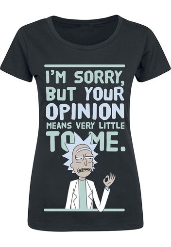 Rick And Morty - Your Opinion - T-Shirt - Donna - nero