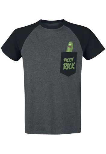 Rick And Morty - Pickle Rick - T-Shirt - Uomo - grigio screziato nero