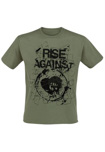 Rise Against - Tape - T-Shirt - Uomo - verde oliva