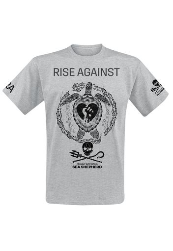 Rise Against - Sea Shepherd Cooperation - Our Precious Time Is Running Out - T-Shirt - Uomo - grigio sport