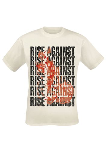 Rise Against - Flame - T-Shirt - Uomo - panna