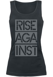 Rise Against - Stacked Ghost Notes Stencil - Top - Donna - nero