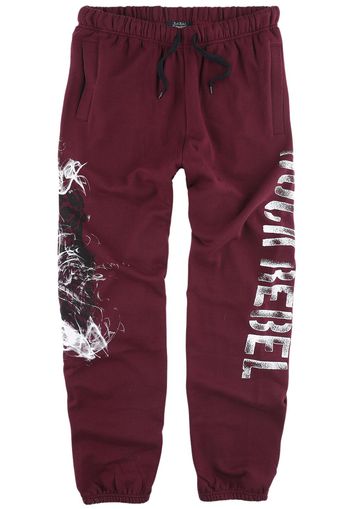 Rock Rebel by EMP - Jogging Bottoms with Print - Pantaloni tuta - Uomo - rosso