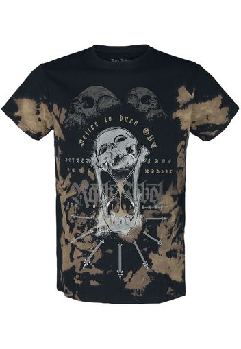 Rock Rebel by EMP - T-Shirt mit Totenkopf - Sanduhren Print - T-Shirt - Uomo - nero