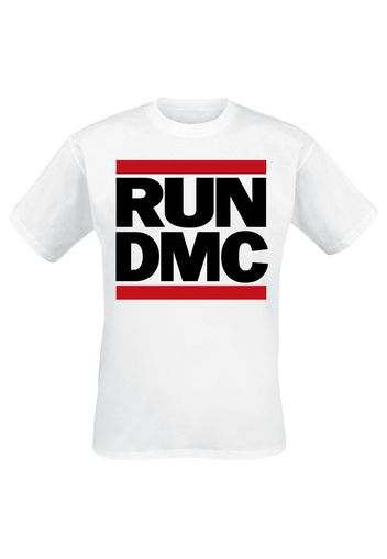 Run DMC - Traditionel Logo - T-Shirt - Uomo - bianco