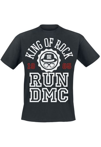 Run DMC - Collegiate - King Of Rock 1985 - T-Shirt - Uomo - nero