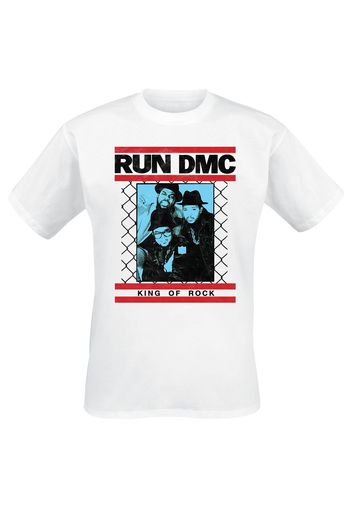 Run DMC - King of Rock Fence - T-Shirt - Uomo - bianco